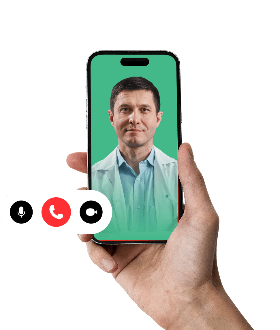 Telemedicine video consultation on smartphone