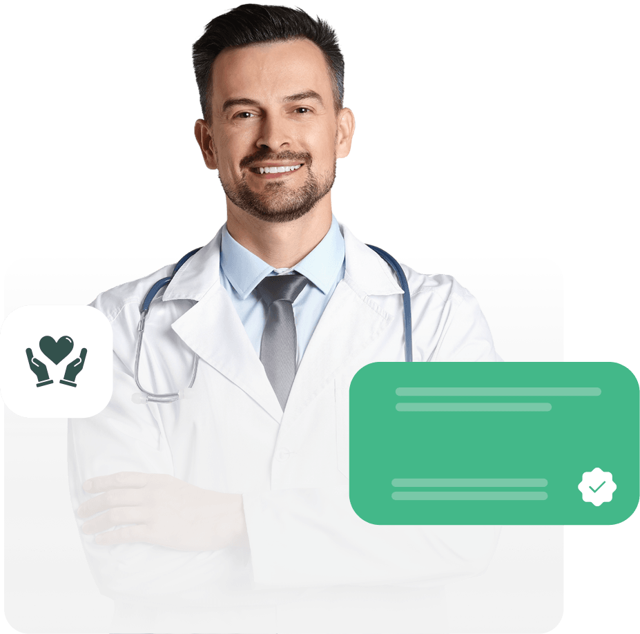 Telegenix physician with patient